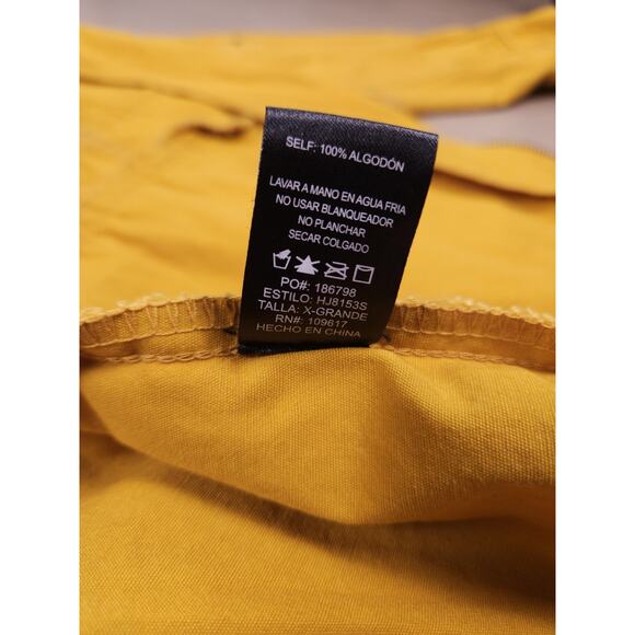 Shinestar XL Mustard Yellow Utility Cotton Jacket with Hoodie Full Zip - Picture 12 of 15